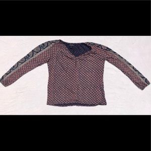 Boho patterned long sleeve tee shirt